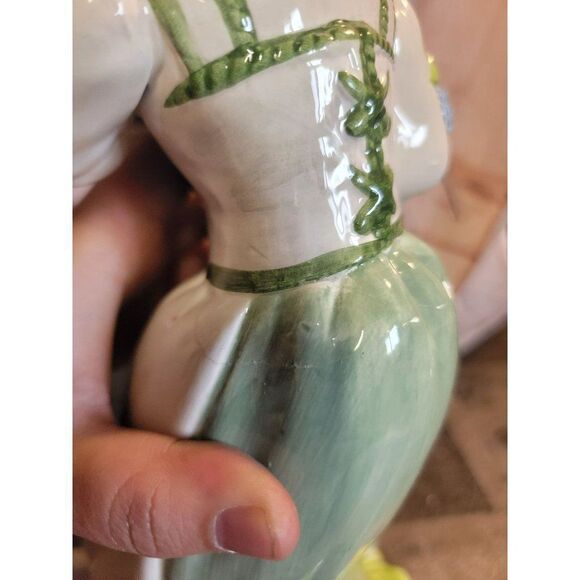 Ceramic gardening Bunny AS IS Easter flower bird - Picture 6 of 13